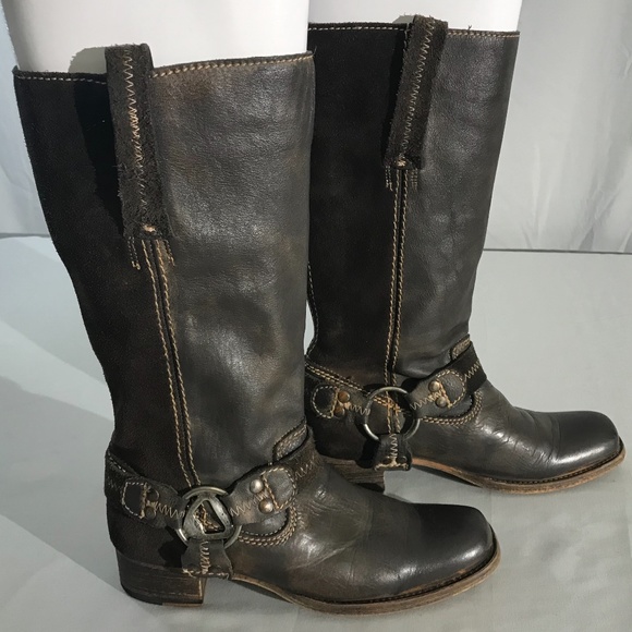 Bed Stu Brown Harness Boot Crafted in Mexico Sz 7 - Picture 2 of 14